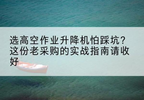 忻府高空作业升降机厂家推荐-选高空作业升降机怕踩坑？这份老采购的实战指南请收好